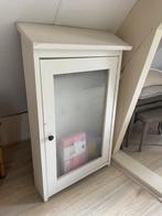 Smal wit Vitrine kast, Ophalen, 50 tot 100 cm, Zo goed als nieuw, Minder dan 100 cm