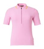 Z.G.A.N! Goldbergh Cassia polo met rits Miami Pink roze L, Kleding | Dames, Tops, Verzenden, Maat 42/44 (L), Zo goed als nieuw
