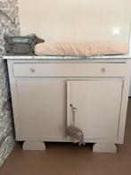 Beige commode met marmer blad, Ophalen, Gebruikt, 50 tot 70 cm, 100 cm of meer