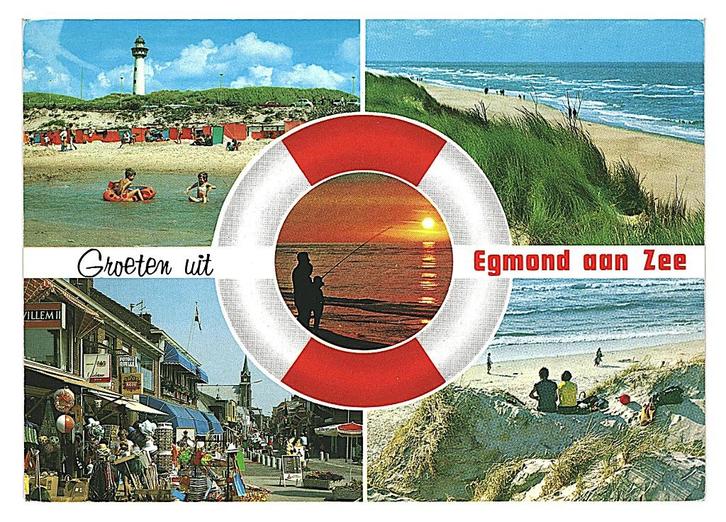 34857 Egmond aan Zee strand Nette oude kaart Onbeschreven, Verzamelen, Ansichtkaarten | Nederland, Ongelopen, Noord-Holland, 1960 tot 1980