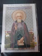 Russisch icoon patroon op linnen (03), Ophalen of Verzenden, Nieuw, Handborduren, Patroon