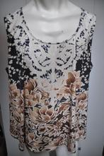 TH25 Top Zwart Beige bruin Tinten maat 5XL 48 / 50, Kleding | Dames, Zwart, Maat 46/48 (XL) of groter, Ophalen of Verzenden, Zo goed als nieuw