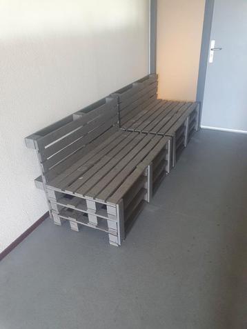 2 x tuinbank (gemaakt van palets), bijna gratis, ophalen beschikbaar voor biedingen