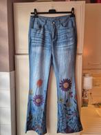 Flower power stretch spijkerbroek maat m/l, Ophalen of Verzenden, Zo goed als nieuw, Blauw, W30 - W32 (confectie 38/40)