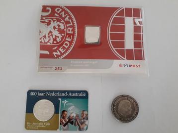 HOLLANDSE ZILVEREN MUNTEN + HOLLANDSE ZILVEREN POSTZEGEL beschikbaar voor biedingen