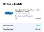 Intex zwembad 250 x 160 x 65 met filterpomp, Ophalen, Minder dan 80 cm, Minder dan 200 cm, 200 tot 400 cm