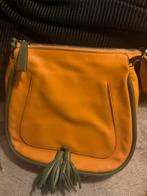 Abro leren tas met bijpassende riem, Overige merken, Oranje, Ophalen of Verzenden, Zo goed als nieuw