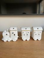 Porseleinen Kersttrein met LED - Decoratie, Ophalen of Verzenden, Zo goed als nieuw