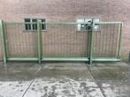 Te koop B&G vrijdragende schuifpoort poort spijlenpoort 4m, Tuin en Terras, Met poort, Gebruikt, IJzer, Spijlenhekwerk