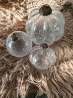 3 glazen kerstballen/heksenballen craquelé, Ophalen of Verzenden, Zo goed als nieuw