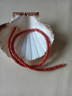 Bloedkoralen halssieraad, 43.5 cm, Verzenden, Gebruikt, Oranje, Steen of Mineraal