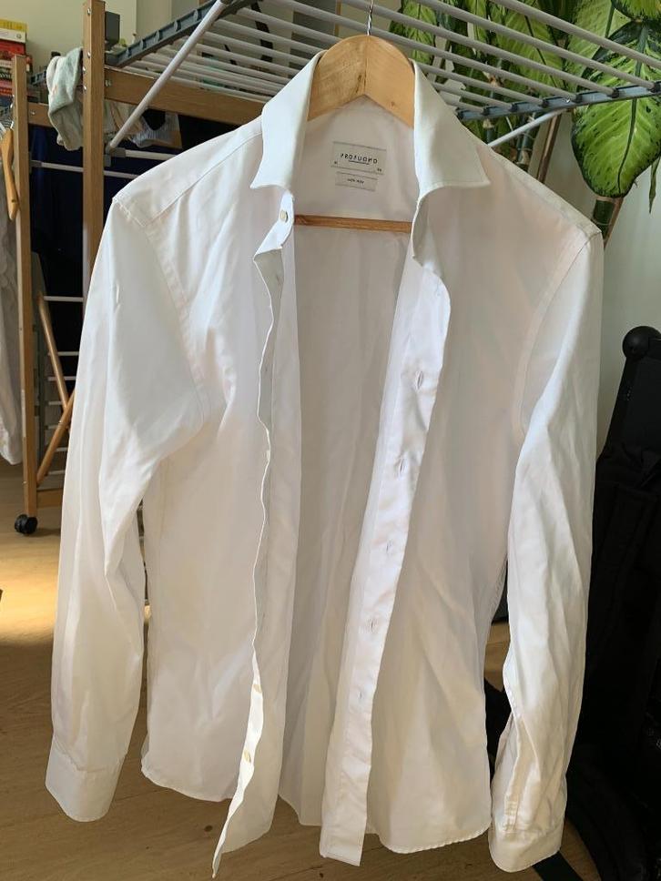 Profuomo Non-Iron White Shirt – Size 40, Kleding | Heren, Overhemden, Zo goed als nieuw, Halswijdte 39/40 (M), Wit, Verzenden