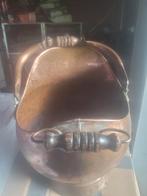 Antieke Koperen Kolenkit met Houten Handvat, Antiek en Kunst, Ophalen, Koper