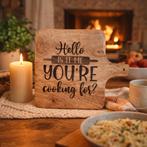 Mangohouten snijplank met tekst, Ophalen of Verzenden, Nieuw