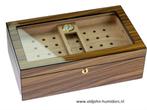 HUMIDOR "VENETIA" GLASS TOP - ZEBRA HI-GLOSS  SLOT TRAY  h05, Verzenden, Nieuw, Tabaksdoos of Verpakking
