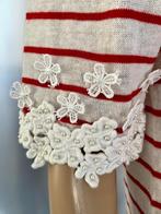 J330 Leo & Ugo maat M=38/40 linnen fijn-gebreide trui rood, Maat 38/40 (M), Ophalen of Verzenden, Rood, Leo and Ugo