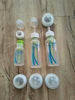 Complete set Dr Brown flessen en spelen, dopjes. Reflux fles, Overige typen, Onbekend, Ophalen of Verzenden, Zo goed als nieuw