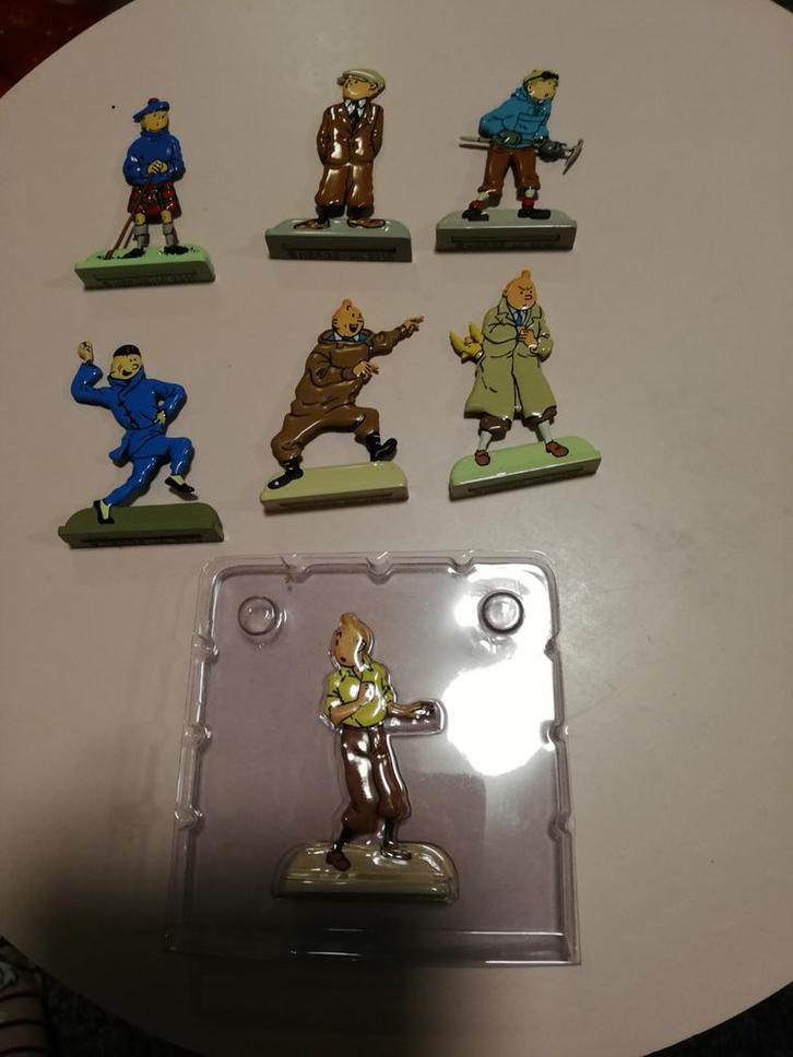 kuifje metalen figuren 7 stuks, Verzamelen, Poppetjes en Figuurtjes, Zo goed als nieuw, Ophalen of Verzenden
