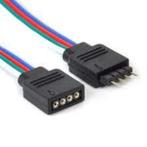 LED STRIP VERLENGKABEL CONNECTOR 4 PIN RGB PINS, Ophalen of Verzenden, Nieuw, Kabel of Snoer