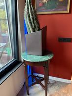 Bijzettafel marmer marmeren groen izgst 80 cm hoog, Ophalen