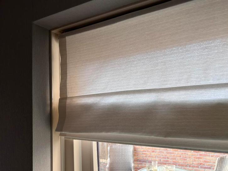 Breed, licht vouwgordijn 245x95cm incl. ophangsysteem, Huis en Inrichting, Stoffering | Gordijnen en Lamellen, Gebruikt, Minder dan 100 cm