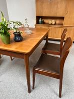 Retro vintage teakhout stoel eetkamer, Ophalen, Zo goed als nieuw