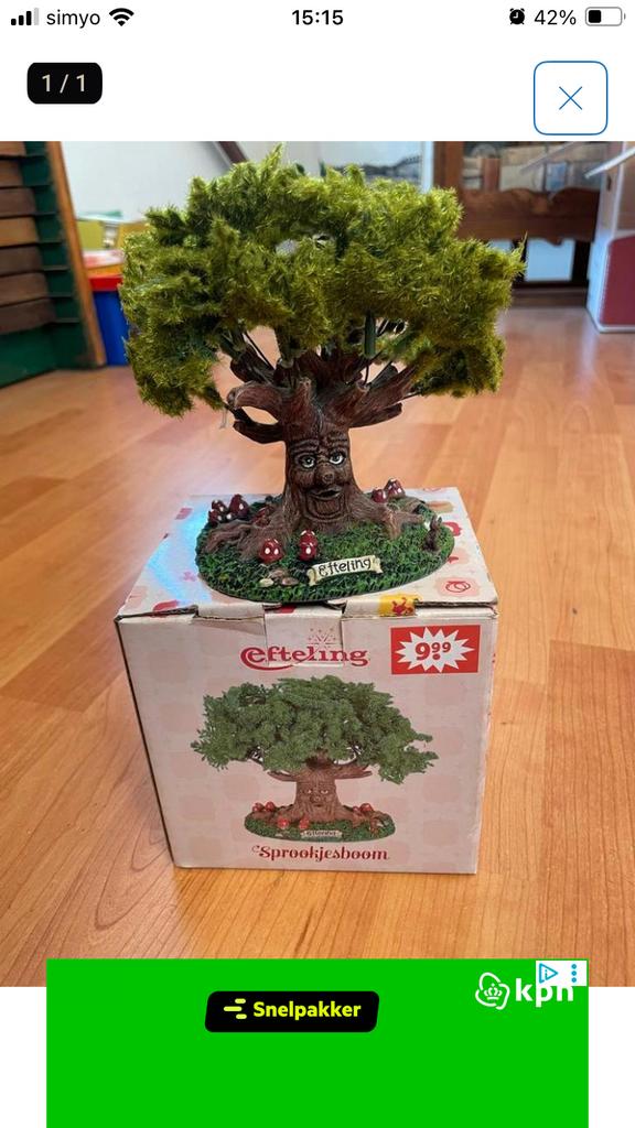 Efteling Sprookjesboom met doos, Ophalen of Verzenden, Zo goed als nieuw