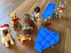 7 stenen beeldjes van honden en een kat (set 24), Ophalen of Verzenden, Zo goed als nieuw, Dier