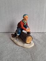 Leuk Lemax figuur op boomstam, Ophalen of Verzenden