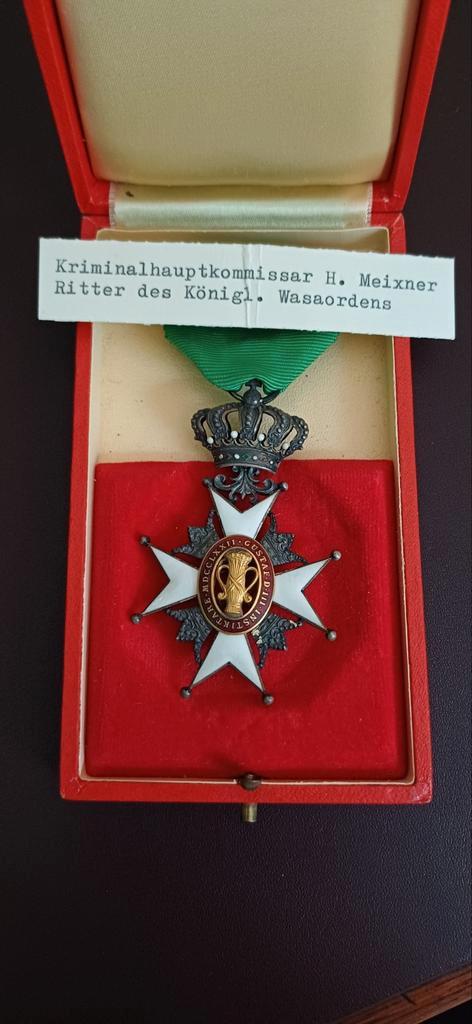 Ridderkruis Zweedse Wasa-Orde, Verzamelen, Militaria | Algemeen, Landmacht, Lintje, Medaille of Wings, Overige gebieden, Ophalen of Verzenden