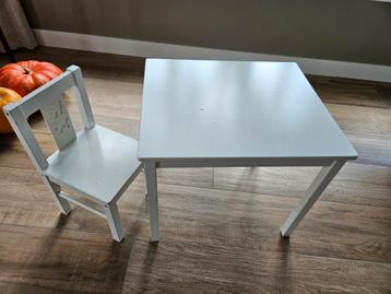 Kinder Tafel en Stoel Set - Wit, ikea beschikbaar voor biedingen