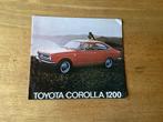 Toyota Corolla 1200 brochure, Ophalen of Verzenden, Zo goed als nieuw, Toyota