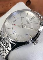 Oris Artelier Day Date Automaat, Overige merken, Leer, Staal, Polshorloge