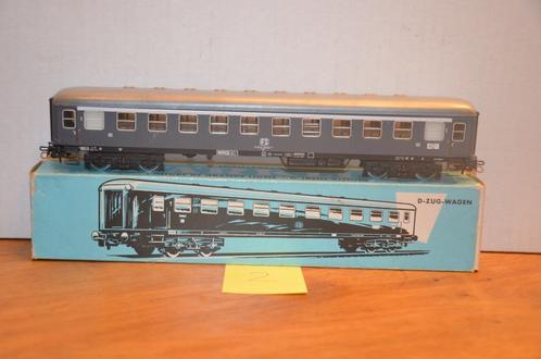 Marklin 4063 grijze Italiaanse personenrijtuig (FS) - 2e, Hobby en Vrije tijd, Modeltreinen | H0, Gebruikt, Wagon, Wisselstroom