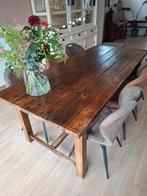Oude Franse eiken boeren eettafel, Huis en Inrichting, Tafels | Eettafels, Ophalen, Gebruikt, Eikenhout, 200 cm of meer