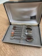 Verzilverde theelepeltjes met edelsteen, Antiek en Kunst, Curiosa en Brocante, Ophalen of Verzenden