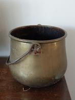 Antieke koperen pot met hengsel, Ophalen, Koper