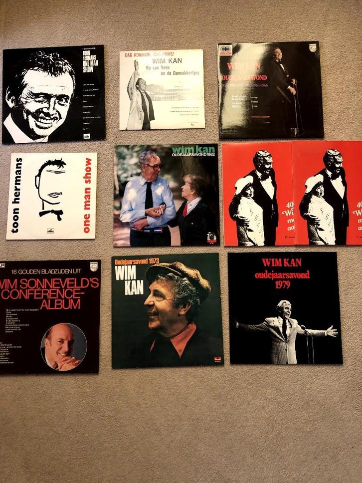 Toon Hermans en Wim Kan op LP's Nederlands Cabaret, Cd's en Dvd's, Vinyl | Nederlandstalig, Gebruikt, Overige genres, Overige formaten
