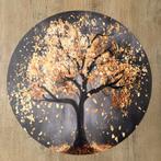 Muurcirkel boom goud - Forex 50x50 cm, Huis en Inrichting, Woonaccessoires | Wanddecoraties, Nieuw, Ophalen of Verzenden, Info@demuurdecoratie.nl