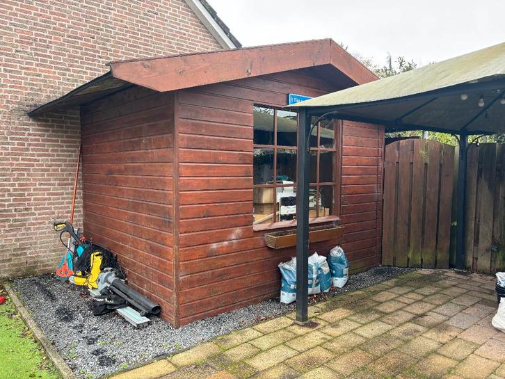 Tuinhuis/ schuur, Tuin en Terras, Tuinhuizen, Gebruikt, Tuinhuis, Hout, 250 tot 500 cm, 200 tot 400 cm, 1 raam, Ophalen