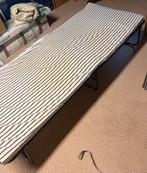 Opklapbed / Logeerbed, Eenpersoons, Beige, Ophalen of Verzenden, Metaal