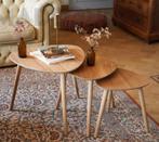 3 Bijzettafels salontafelset hout, Huis en Inrichting, Tafels | Salontafels, Ophalen