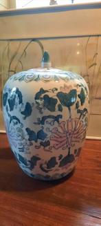 Antieke Chinese grote pot met deksel, Ophalen of Verzenden