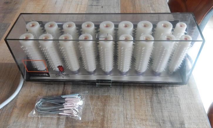 Krulset Carmen Rowenta 18 stuks + spelden  z.g.a.n., Sieraden, Tassen en Uiterlijk, Uiterlijk | Haarverzorging, Zo goed als nieuw