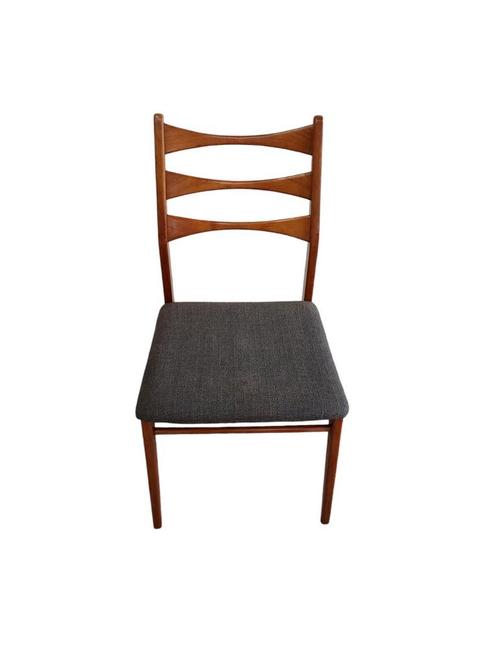 Vintage (deense) stoel, eetkamerstoel, Huis en Inrichting, Stoelen, Gebruikt, Eén, Stof, Grijs, Ophalen