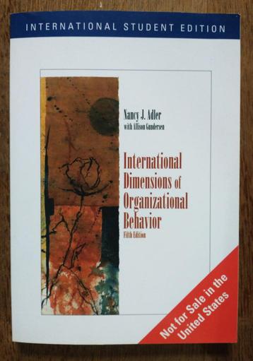 International Dimensions of Organizational Behavior beschikbaar voor biedingen