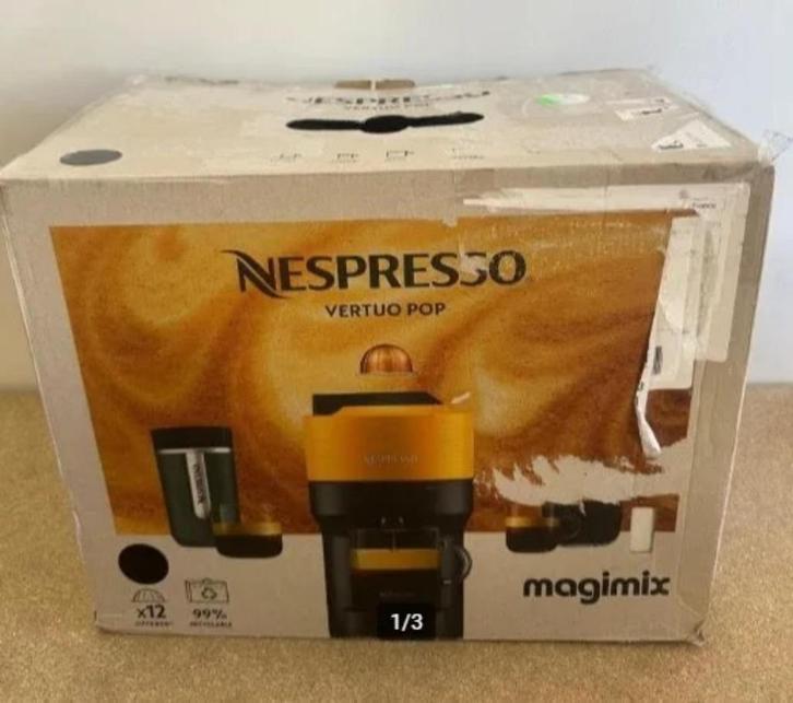 Nespresso - Magimix - Vertuo POP - Zwart, Witgoed en Apparatuur, Koffiezetapparaten, Nieuw, Koffiepads en cups, Koffiemachine