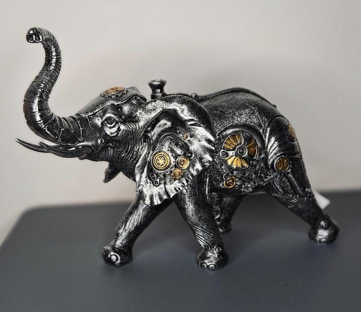 Beeldje, Steampunk "Olifant" H.23cm, Verzamelen, Beelden en Beeldjes, Nieuw, Dier, Ophalen of Verzenden