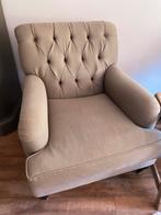 Fauteuil taupe kleur, 75 tot 100 cm, Ophalen of Verzenden, Zo goed als nieuw, Stof