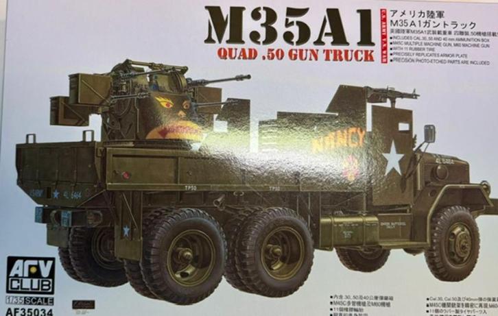 Coelianmodels, AFV Club, 35034, M35 Gun Truck, 1/35, € 36,99, Hobby en Vrije tijd, Modelbouw | Auto's en Voertuigen, Nieuw, Tank
